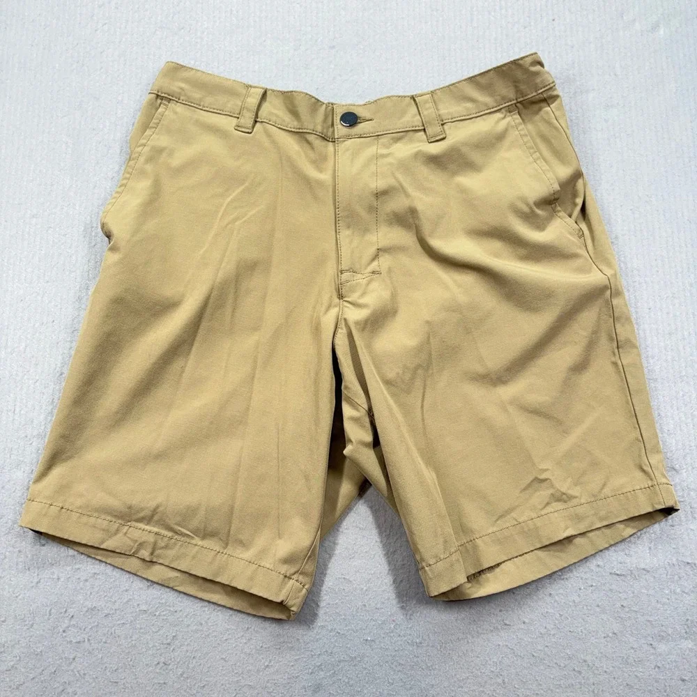 Banana Republic Ripstop Shorts Mens 36 Tan Stretch Elastic Back